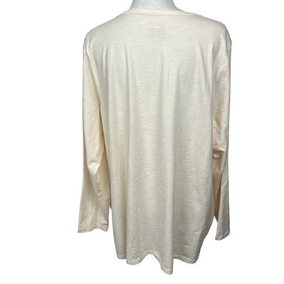 d & co. Essentials Women’s Pullover Top Sz 2X Cream Color Long Sleeves Stretch - Picture 6 of 11